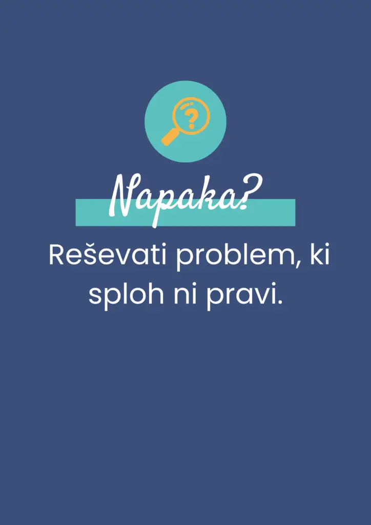 Kateri problem rešujemo?